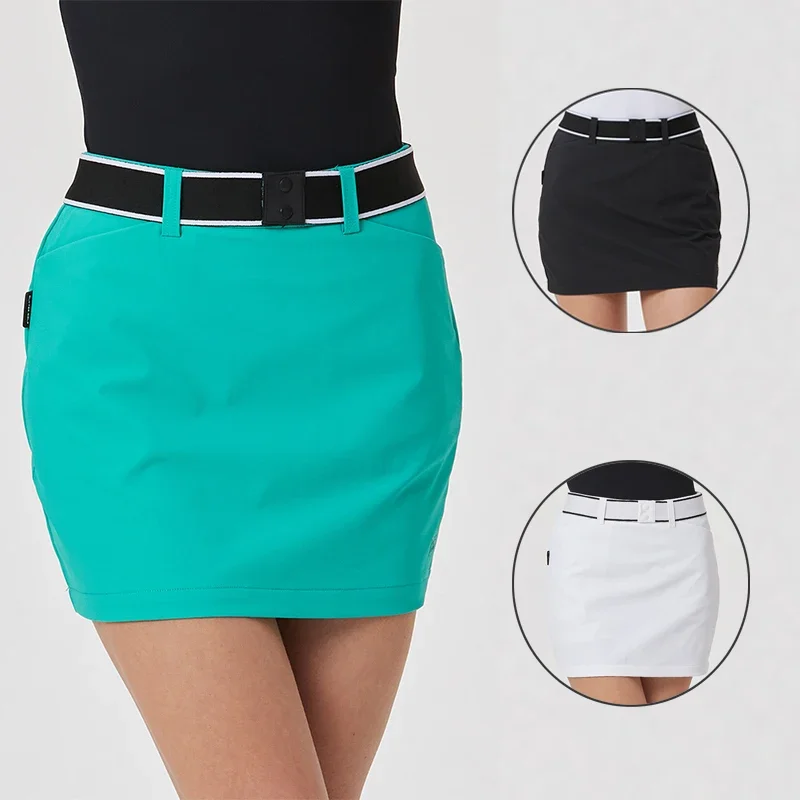 Women Skirts Blktee Golf Apparel Women's Pencil Skirt Ladies High Waist Slim-fit Short Skort Girls Sports Tennis Culottes with Inner Shorts