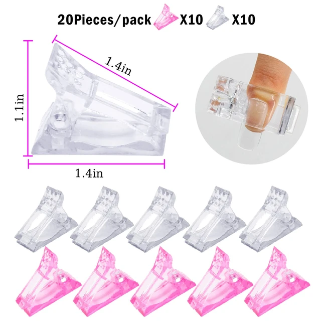 New Nail Tips Clip for Quick Building Poly gel nail forms Nail