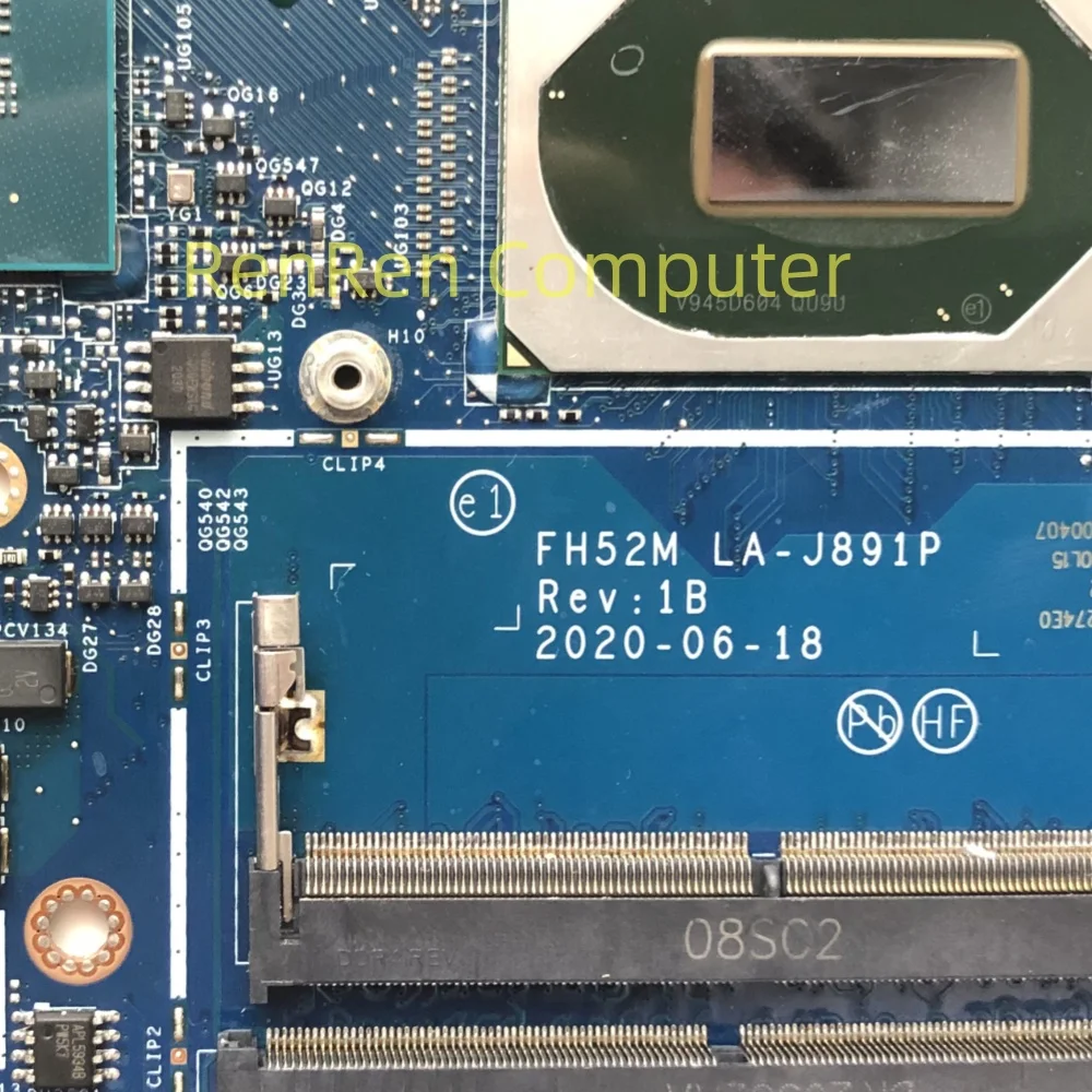 For Acer Nitro 5 AN515-52 AN515-55 Motherboard i5/i7-10th CPU