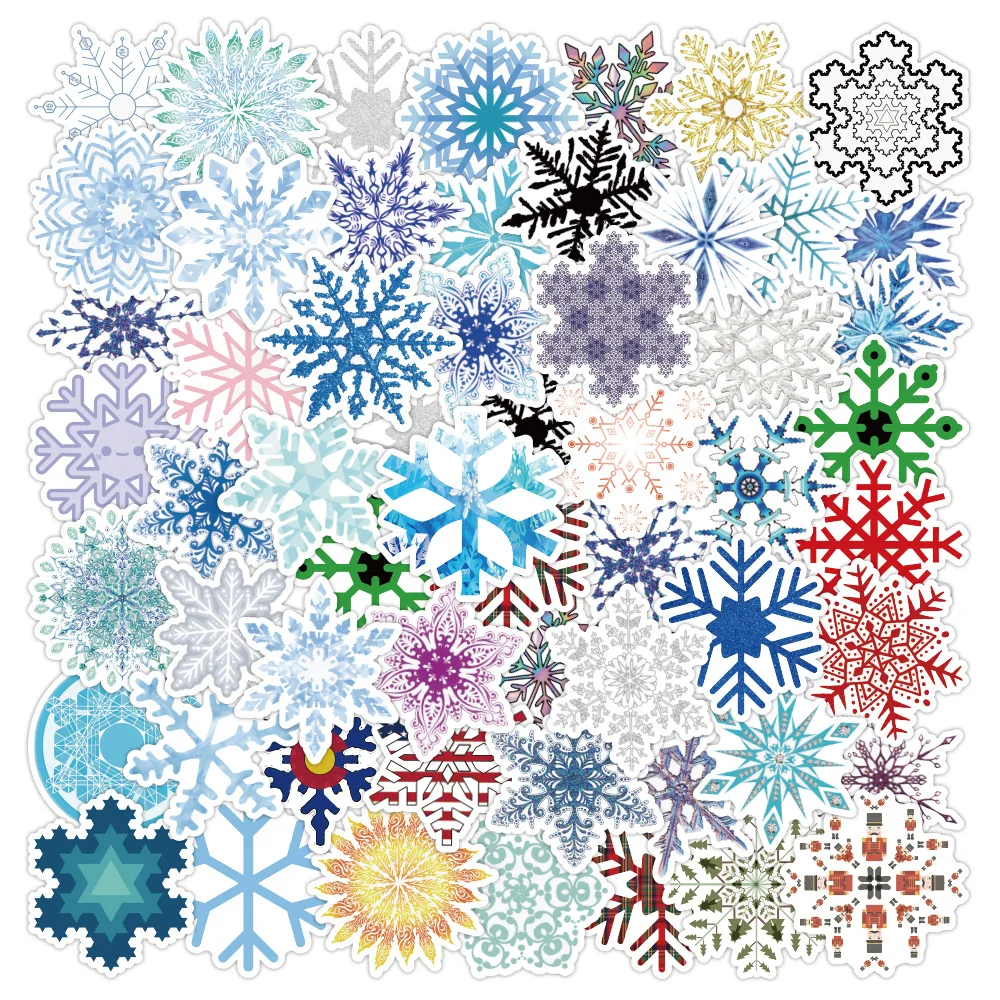 Pack of 60 Foam Snowflake Stickers