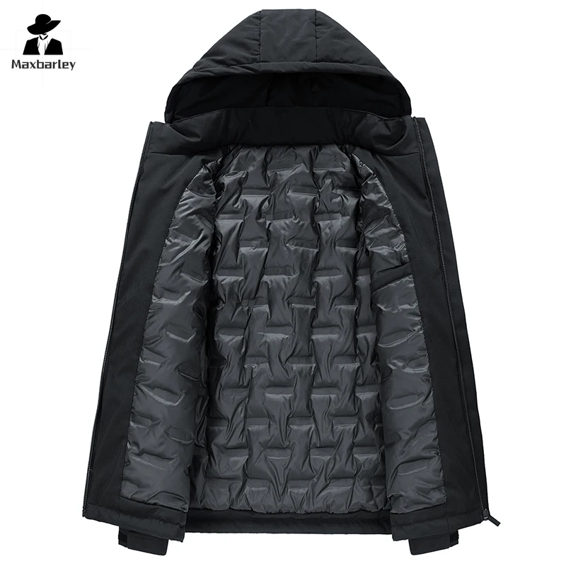 Cold Down Jacket Men's Short 2023 Winter New Thickened Warm White Duck Down Business Coat Men's Lightweight Hooded Down Jacket