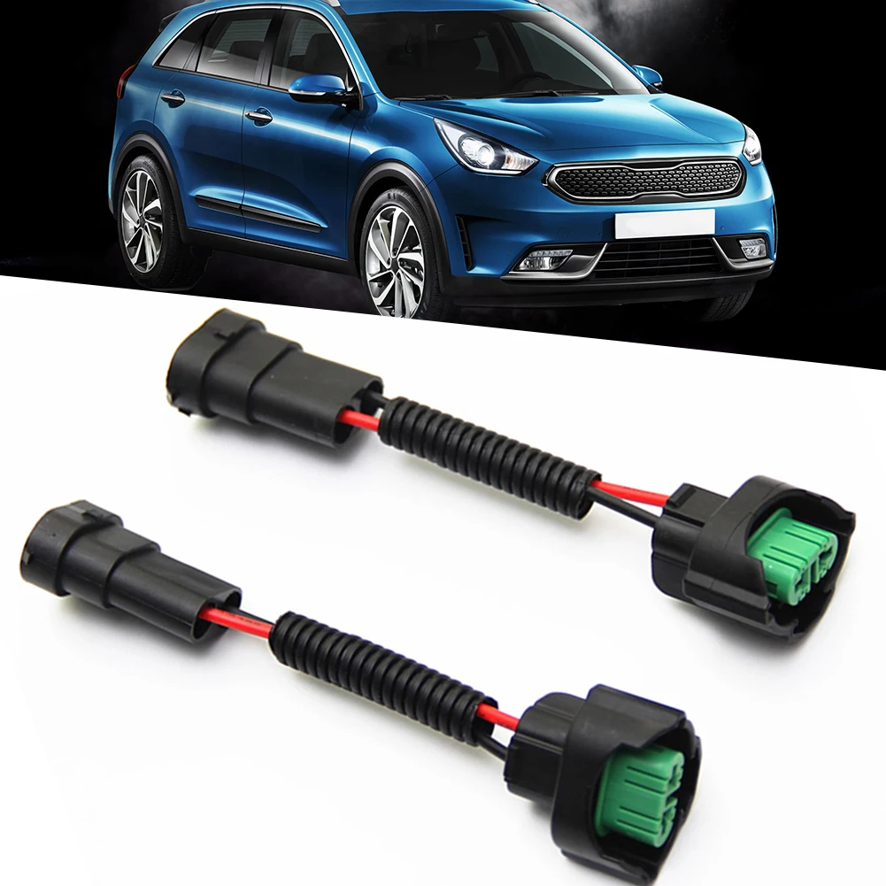 2Pcs 자동차 와이어 커넥터 케이블 플러그 어댑터 H11 H8 H9 LED 안개등 헤드 라이트 램프 전구 용 배선 헤드 라이트 확장 소켓