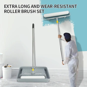 Paint tray 18 inch roller brush brushing tool spraying with painting brushes for decorative wall decorative tool with pattern