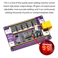 K100 Spot Welder 12V Double Pulse Automatic Spot Welder Machine Touch Welding Control Board 0.05-0.3mm DIY Kit for 18650 Battery 2