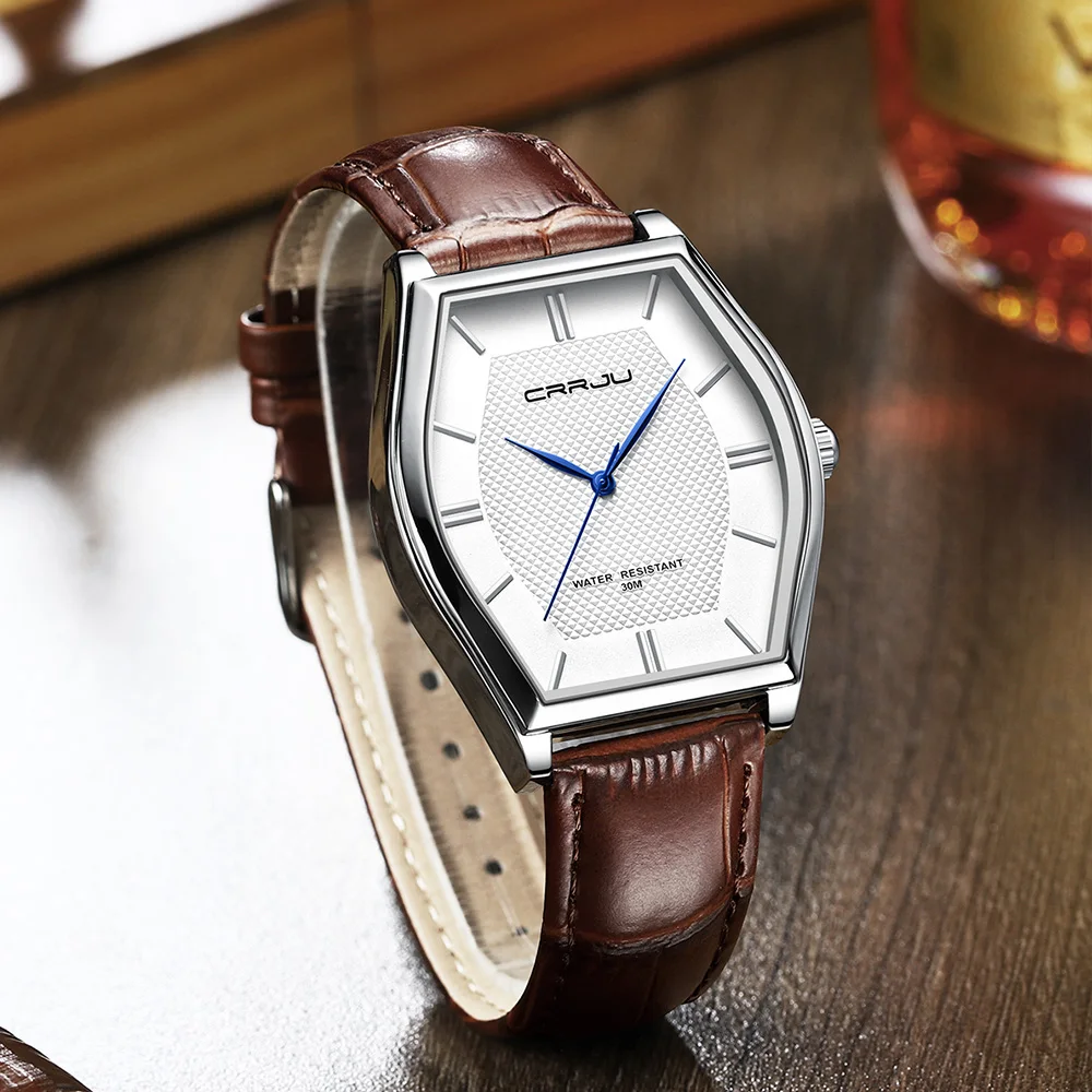 Orologio da uomo giapponese al quarzo con cinturino in pelle sottile in maglia di acciaio impermeabile_voghion.com