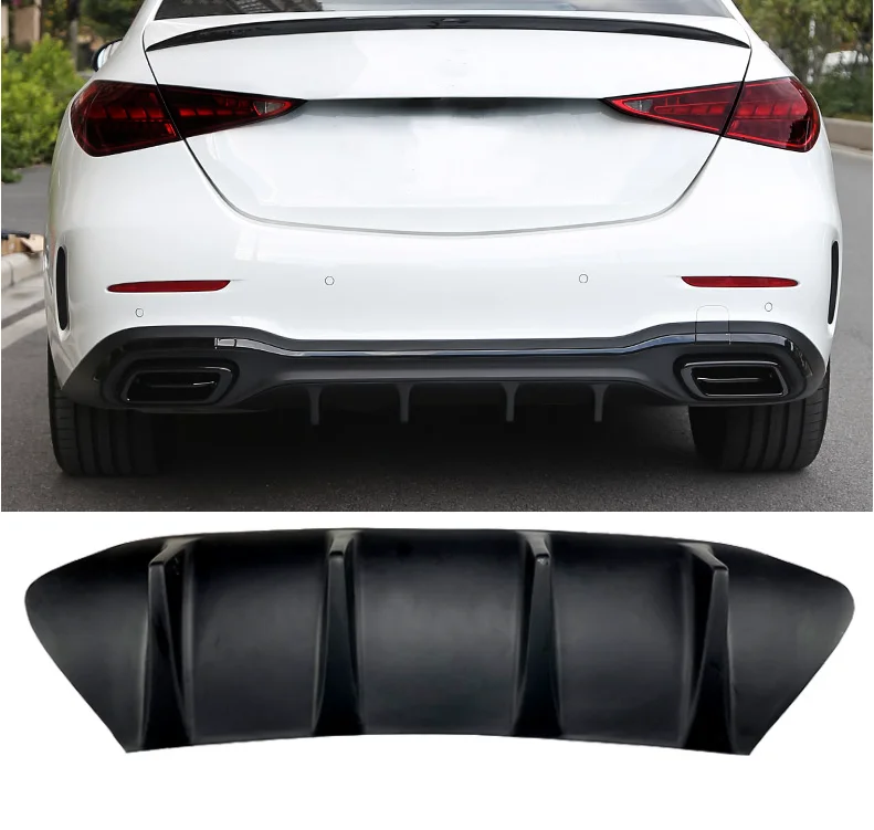 

Trunk spoiler car rear bumper lip deflector ABS matt black for Mercedes Benz C-Class W206 C200 C260 C300 2022+