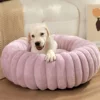 40-70cm Round Pet Bed for Dog Bed Super Soft Cat Bed Long Plush Dog House for Medium Dog House Winter Warm Sleeping 4