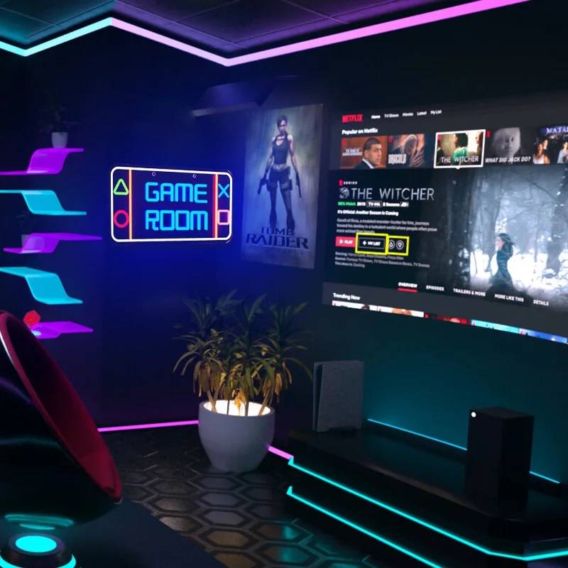 Led Game Room Neon Signs Dimmable Neon Lights for Bedroom Wall Gaming Decor Room Decor Boys Teen Kids Gifts Party Decorations