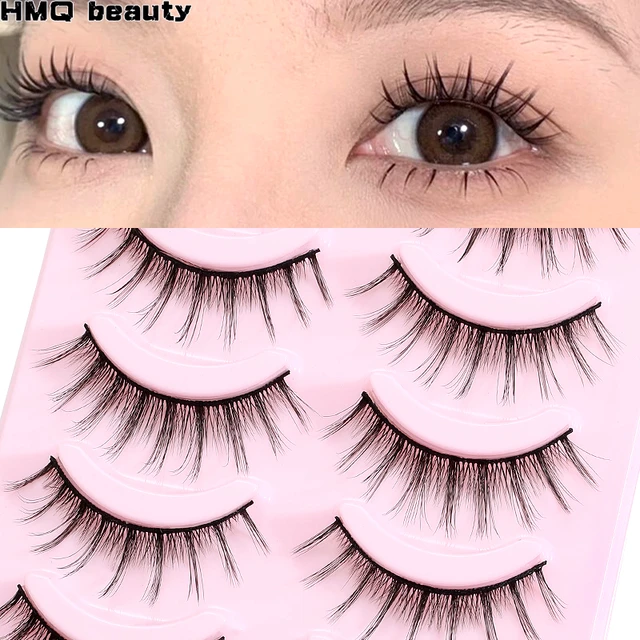 Private Label False Mink Eyelashes Wispy Anime Lashes Natural