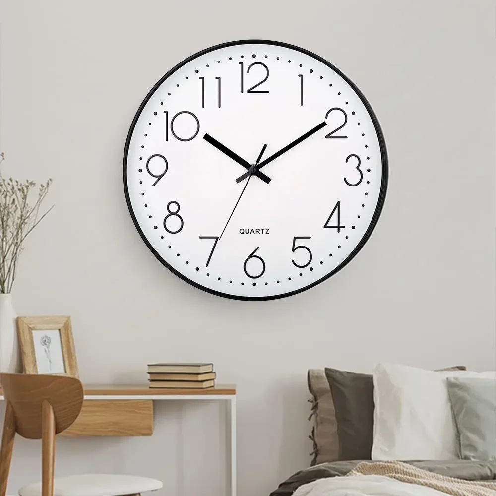 Luminous Wall Clock Large Dial Wall Hanging Clock Travel Time Accuracy for School Decoration Bedroom wall clock