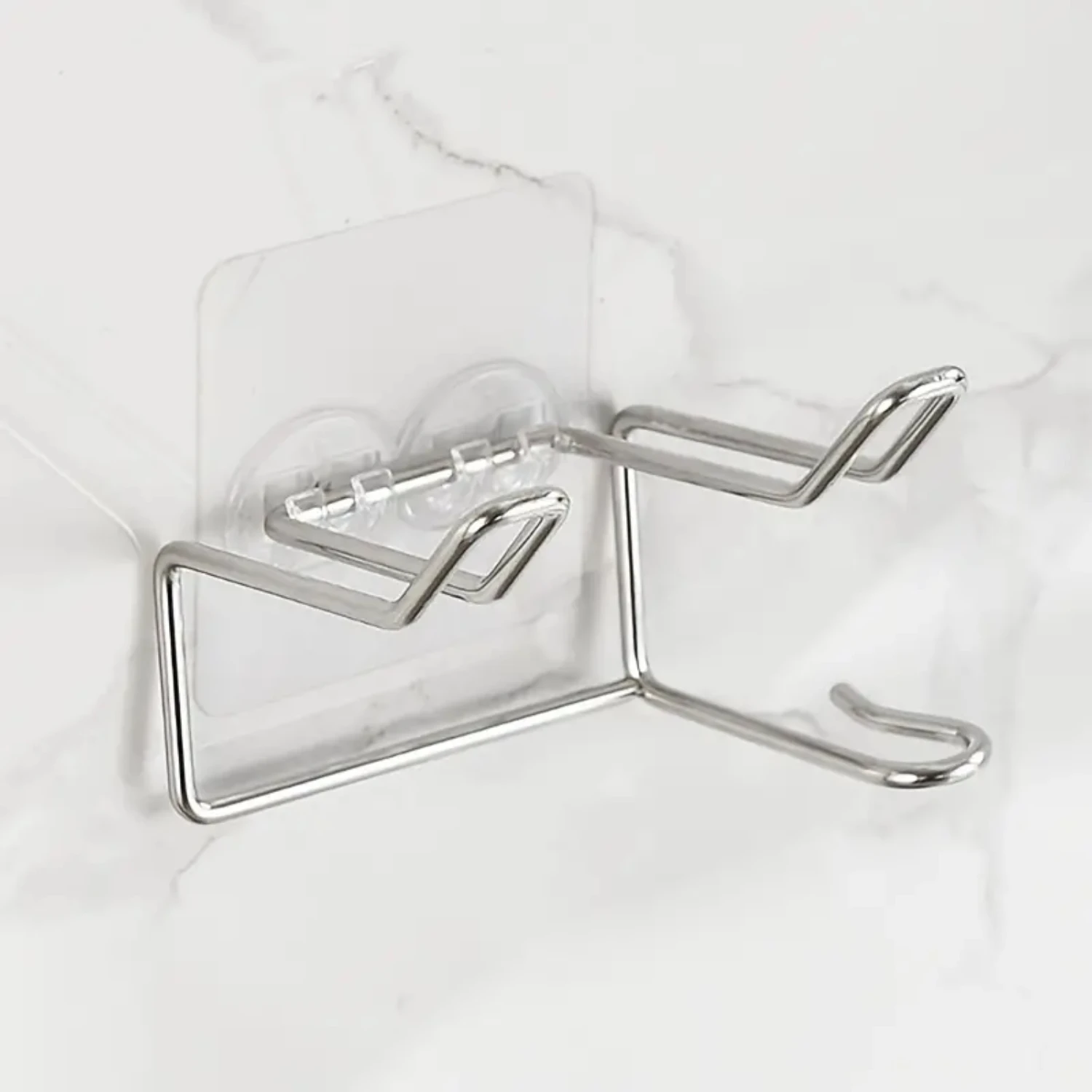 Sturdy and Stylish 1-Piece Punch-Free Stainless Steel Hair Dryer Rack, Wall-Mounted Bracket with a Size of 3.74" x 3.54", Ideal 3