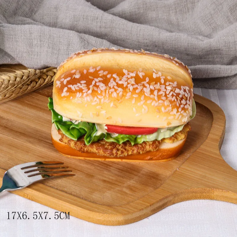 Artificial Kitchen Hamburger 1PC for Food Decoration and Photography