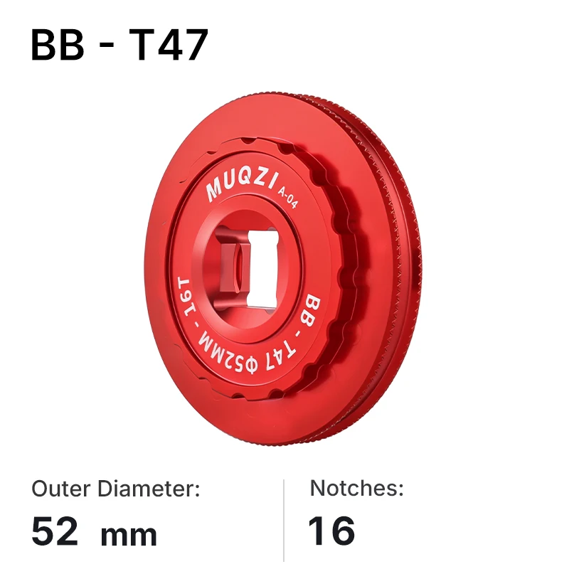 Advanced Bicycle Bottom Bracket Installation & Removal Tool - 12/16-Notch, 49-53mm Adjustable Range