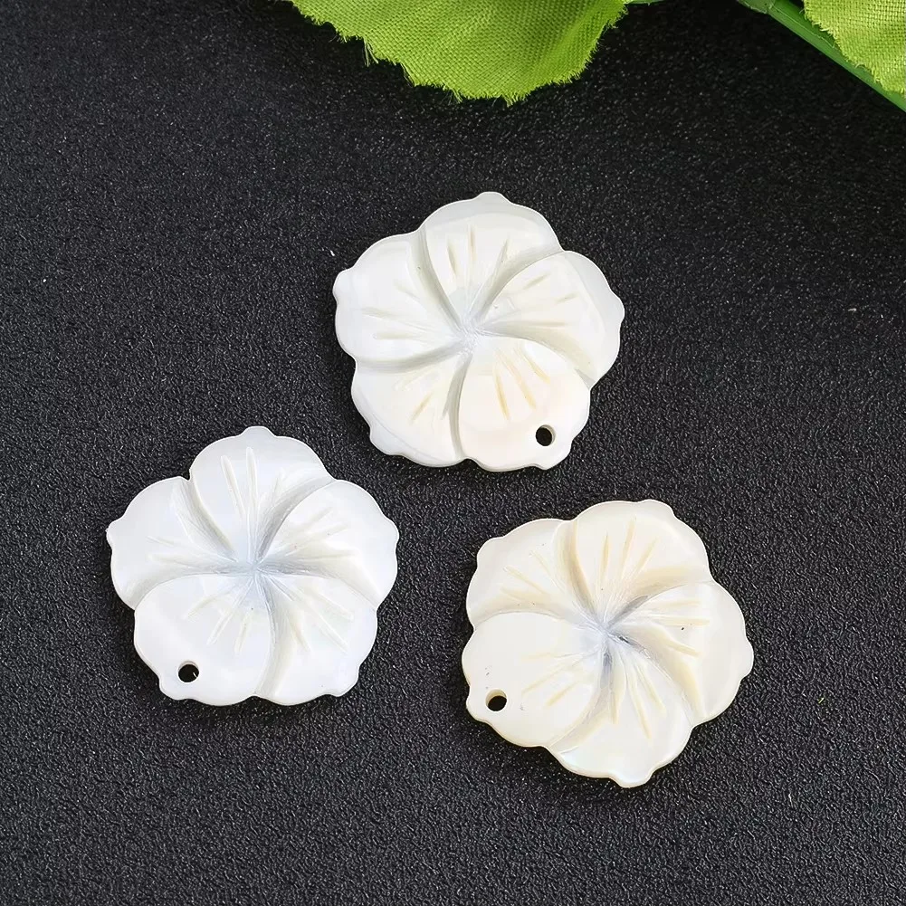 5pcs Natural Freshwater Shell Petal Pendant White MOP Flower Bead Charms DIY Jewelry Making Necklace Earrings Accessories