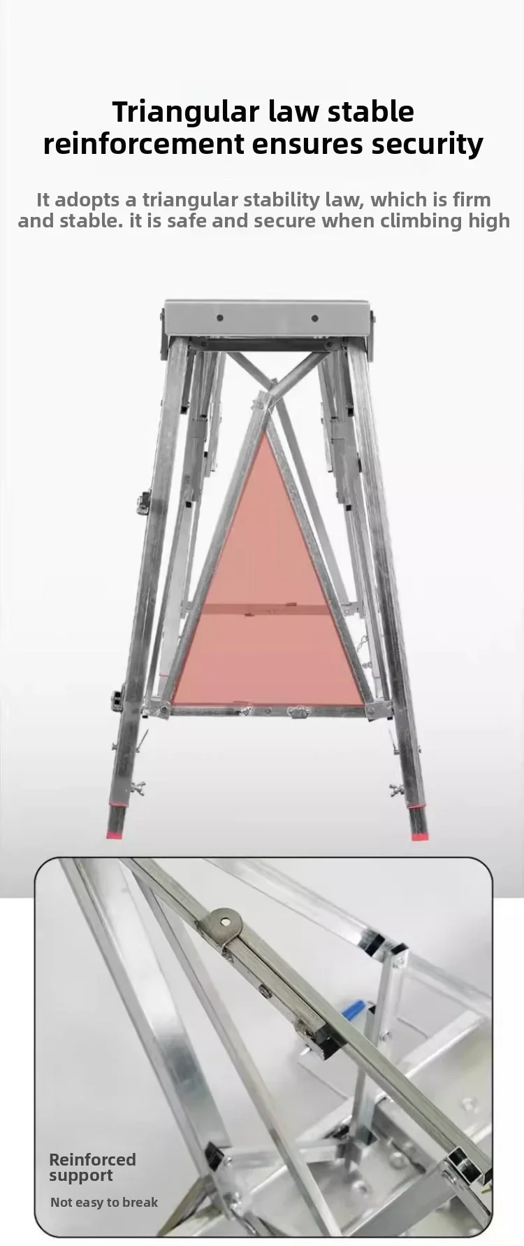 Folding Stool Lift Thickened Decoration Stool Double Support Indoor Putty Scaffo