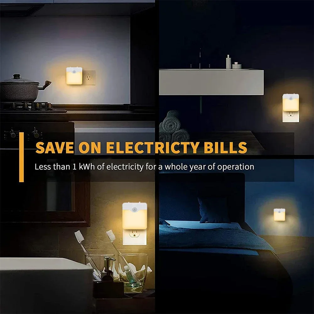 LED Night Lamp Wireless Motion Sensor Light US EU UK AU Plug Sensor Night Lamp Dimmable Lights for Bedroom Corridor Lighting