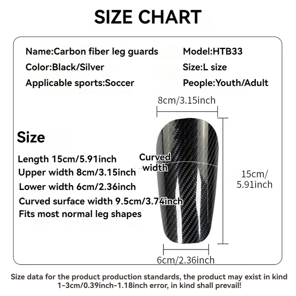Loogdeel Carbon Fiber Soccer Shin Guards,Super Strong,Ultra Light,Shock Resistance,Air Permeability,Suitable for Adult, Youth