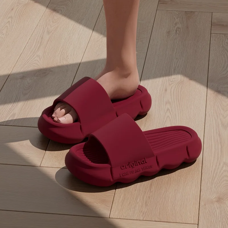 Men Slippers Summer Sandals Home Bathroom Anti-Slip Platform Outdoor Beach Shoes