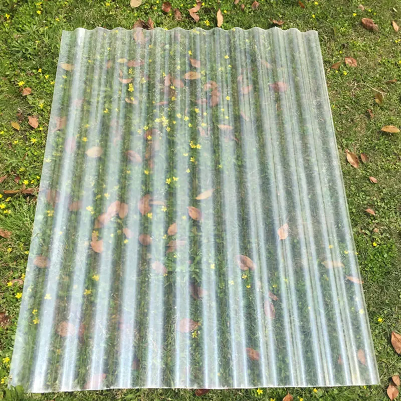 Transparent Tile Roof PC Material Translucent Plastic Tile Outdoor Heat Insulation Rain Shield 2MM Thickness