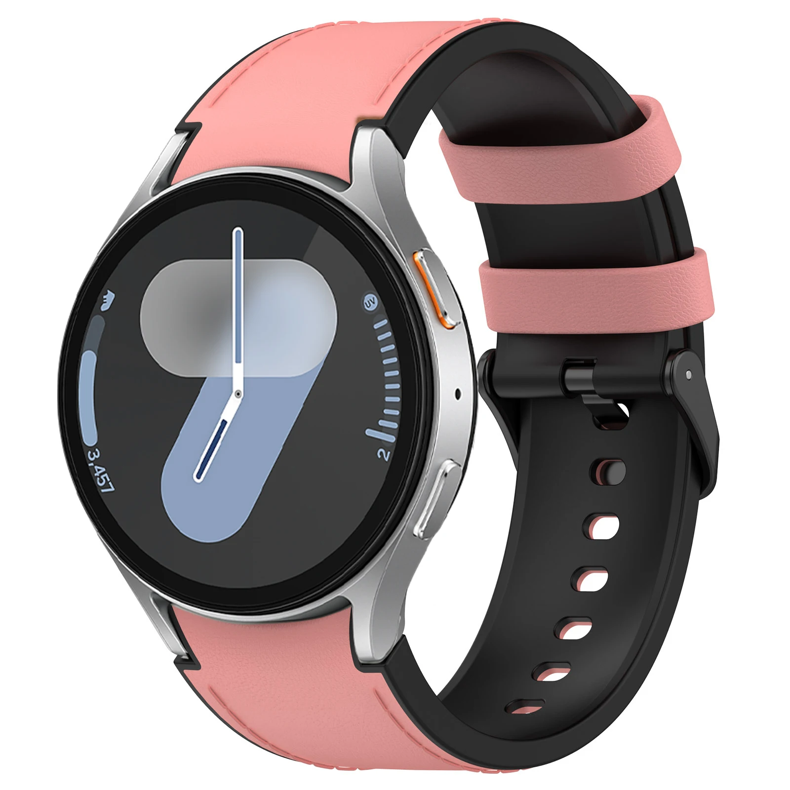 Premium No-Gap Leather & Silicone Strap