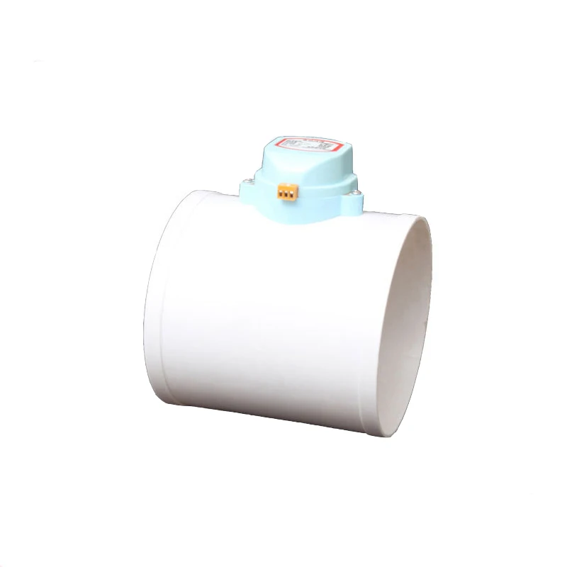 PVC 파이프 공기량 조절 밸브 75mm 110mm 160mm 200mm, 환기 파이프용 전기 댐퍼 체크 밸브 220V 12V 24V