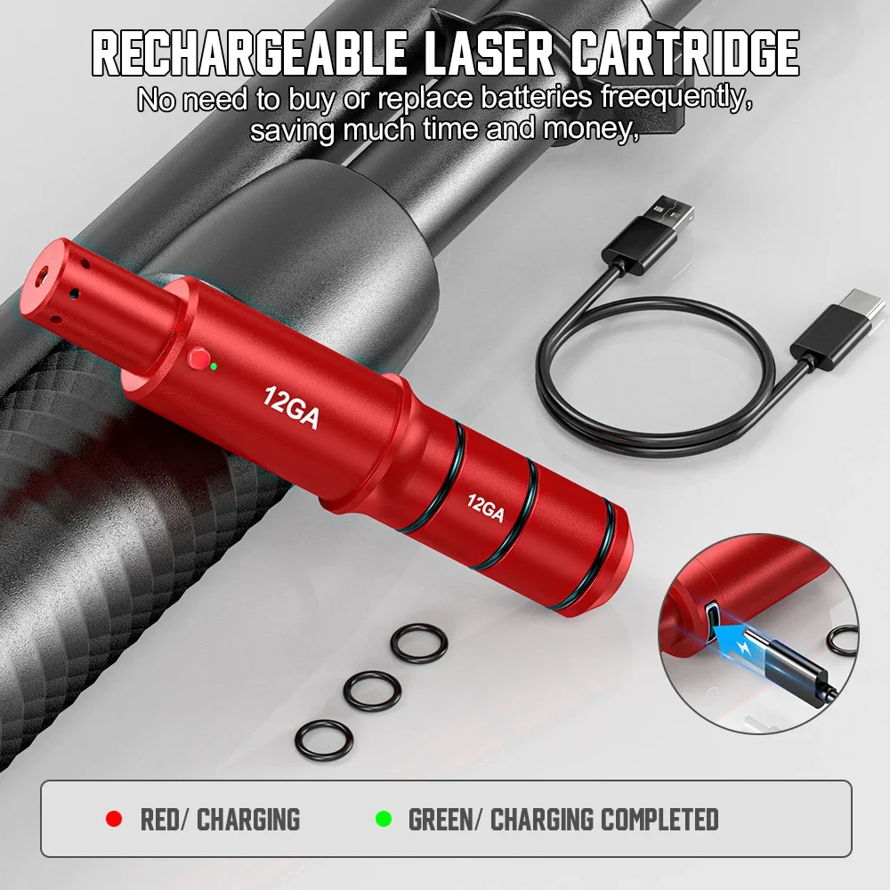 12GA dual-purpose magnetic suction laser training bullet red dot laser training bullet dry powder bullet