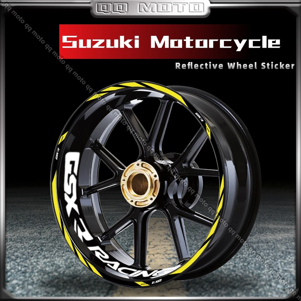 Suzuki GSX-R 600 Wheel Rim Stripes And Lines In Blue White Red - Moto