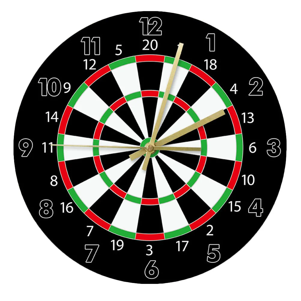 

Dart Wall Clock Novelty Dart Board Hanging Clock Silent Non Ticking Quartz Clock Operated Home Office Bedroom