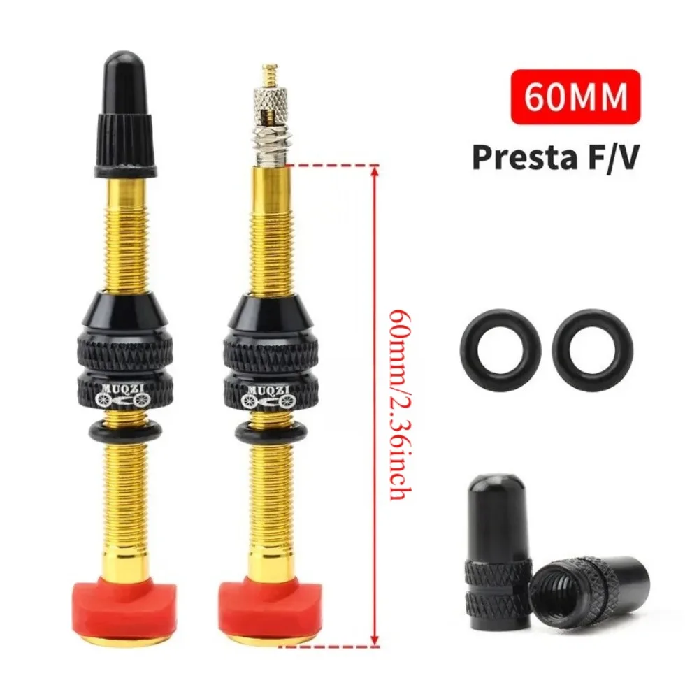 Válvula Presta Tubeless (2 Unidades) - 40 Mm, Para Bicicleta De Carretera Y MTB, Con Herramientas Y Juntas