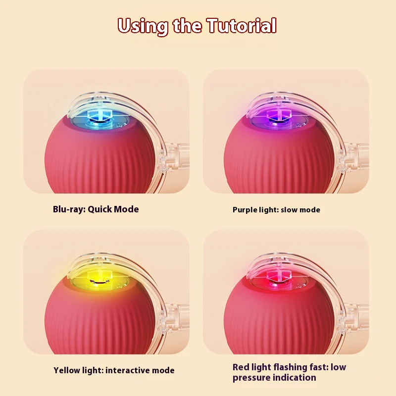 Rechargeable Electric Cat Ball Toy with Teaser Bird & Smart Sensor 3