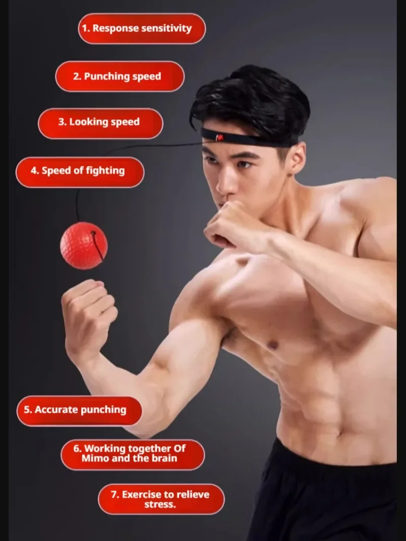 Boxing Reflex Ball Set Children's Combat Stress Relief BallMagic Speed BallAdult Aptitude Training Fitness Exercise