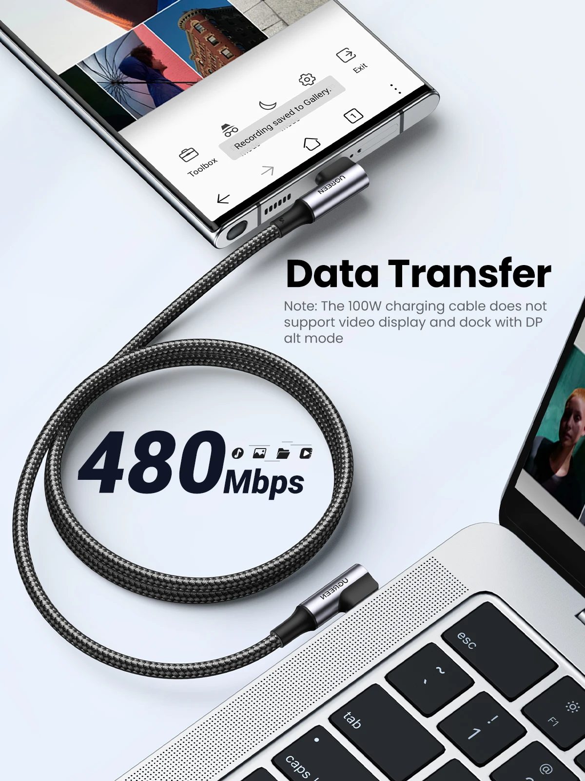UGREEN 100W USB-C to USB-C Fast Charging Cable