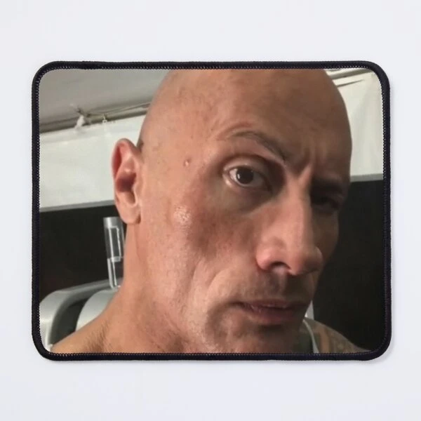 Dwayne The Rock Johnson eyebrow raise meme  Poster for Sale by