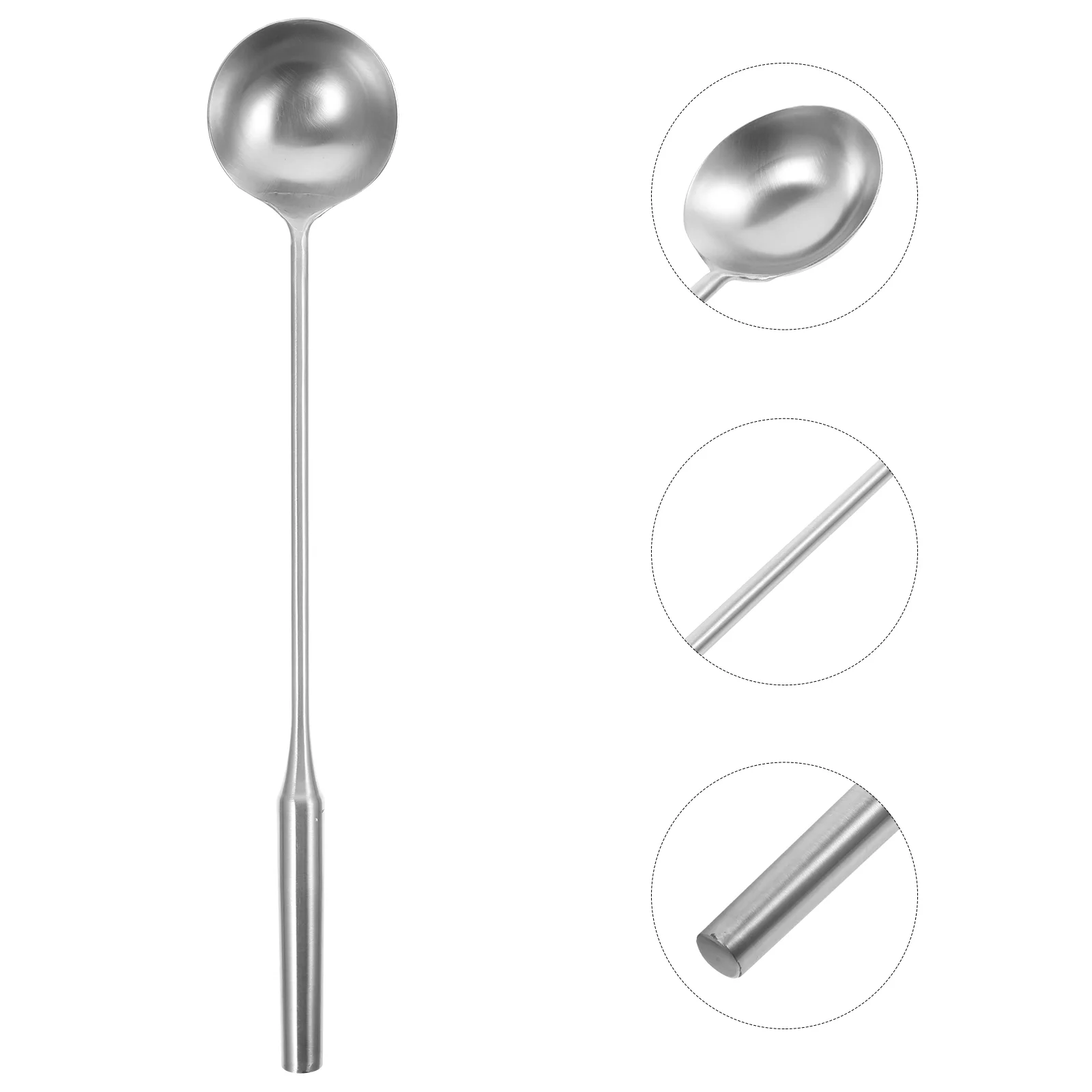 Water Scoop Handle Soup Ladle Chef Spoon Stainless Steel Utensils Serving Trowel Kitchen