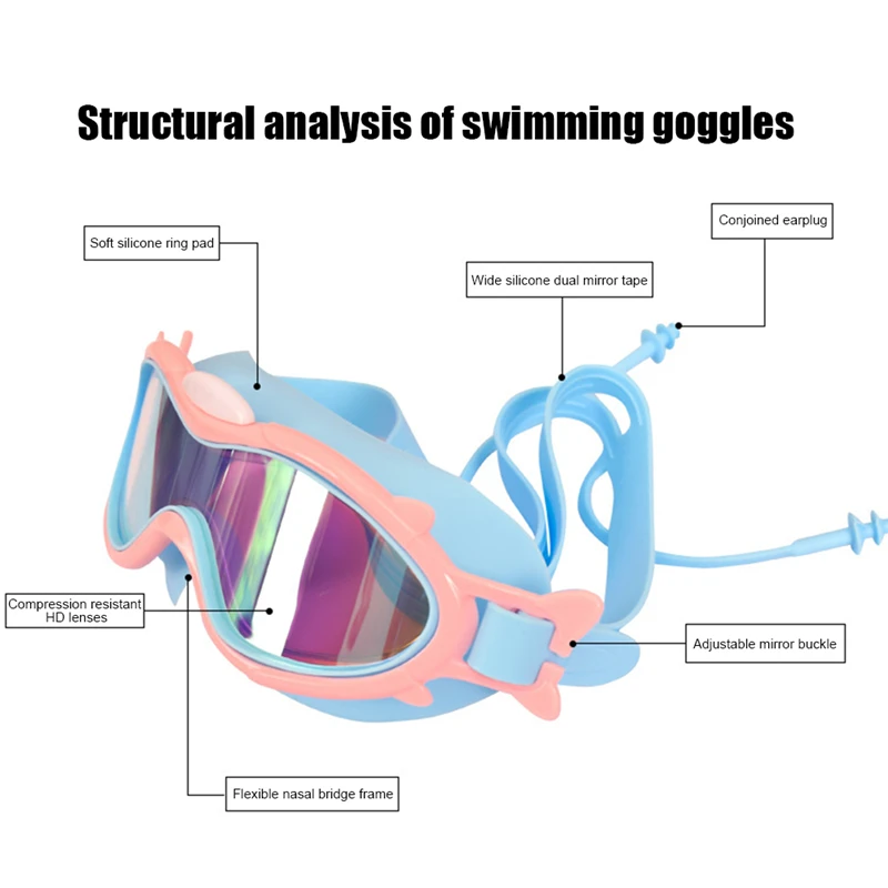 Professional Swimming Goggles Kids Swimming Glasses Diving HD Waterproof Anti-fog UV Protection 4-15 Years Children Swim Eyewear 4