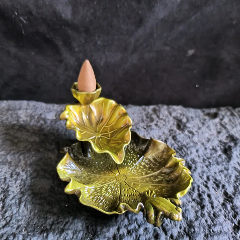 1x لوتس بركة ارتجاعي البخور الموقد المعادن الضفدع...