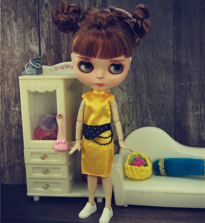 Blythy Doll Sweetpie Outfits Cute Doll Bohemia Clothes For Blyth Tops Kids Toy 1/6 Accessories Cute Decors Licca Dress