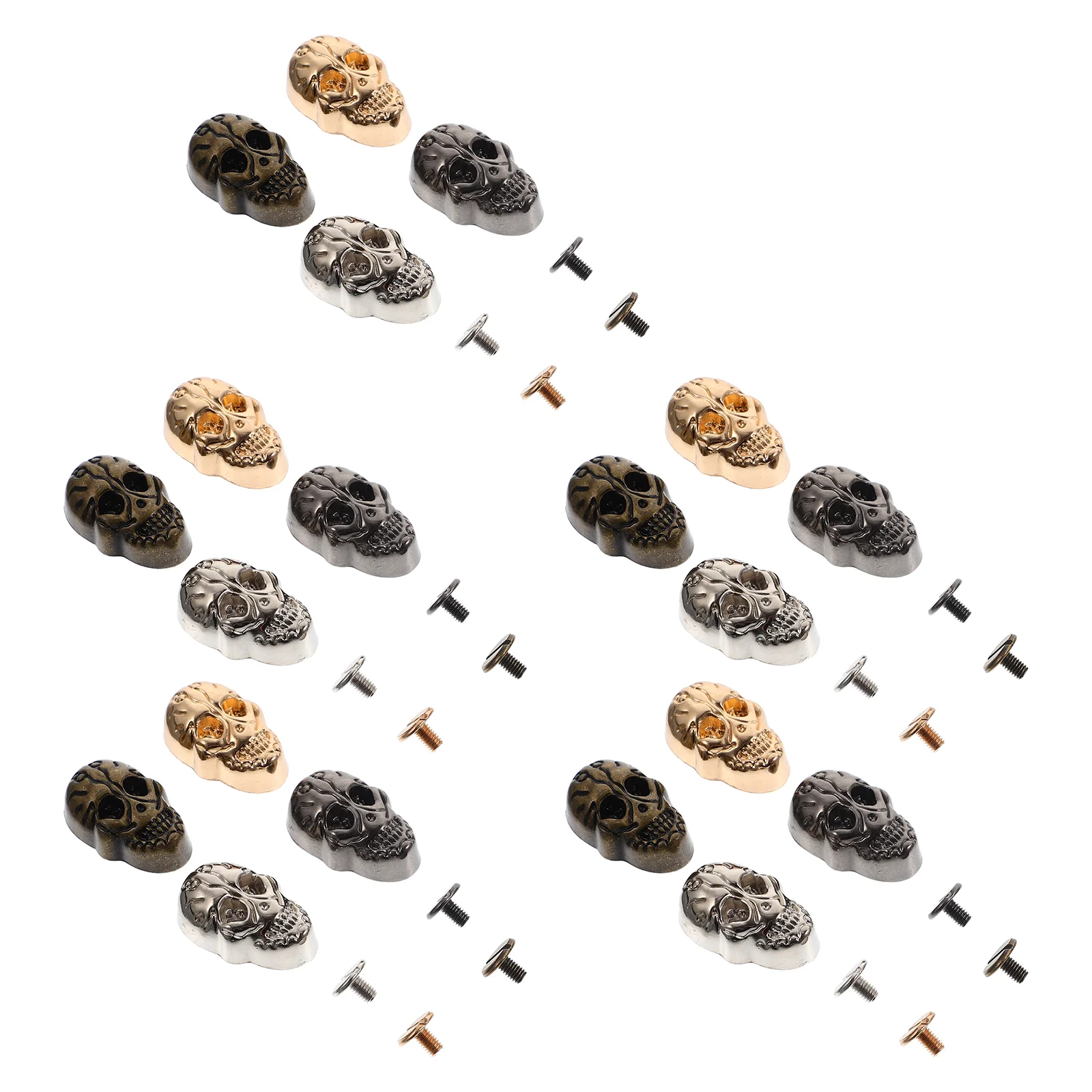 

20 Sets Retro Decor Skull Rivets Clothing Spike Kit Shoe Spikes Crafting Studs