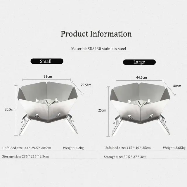 SmiloDon 휴대용 접이식 캠핑 화로, 할인가격, 사용 방법, 제품 특징