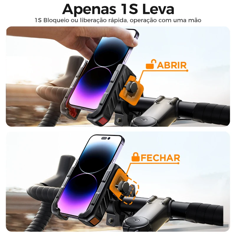 Joyroom 2023 suporte do telefone da bicicleta universal operação de uma mão suporte do telefone da motocicleta da bicicleta para 4.7-7 "telefone móvel à prova de choque
