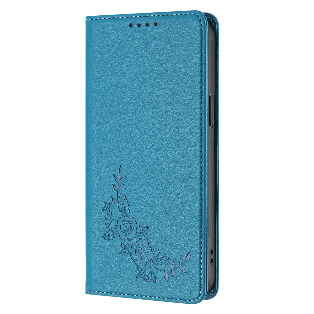 Magnetic Wallet Flip Leather Case with Butterfly Flower Design
