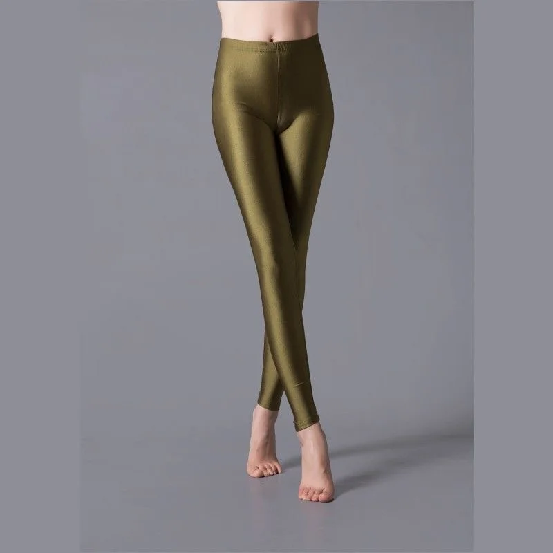 High Elastic Shiny Skinny Leggings – Plus Size Sexy & Skin-Friendly Yoga Pants