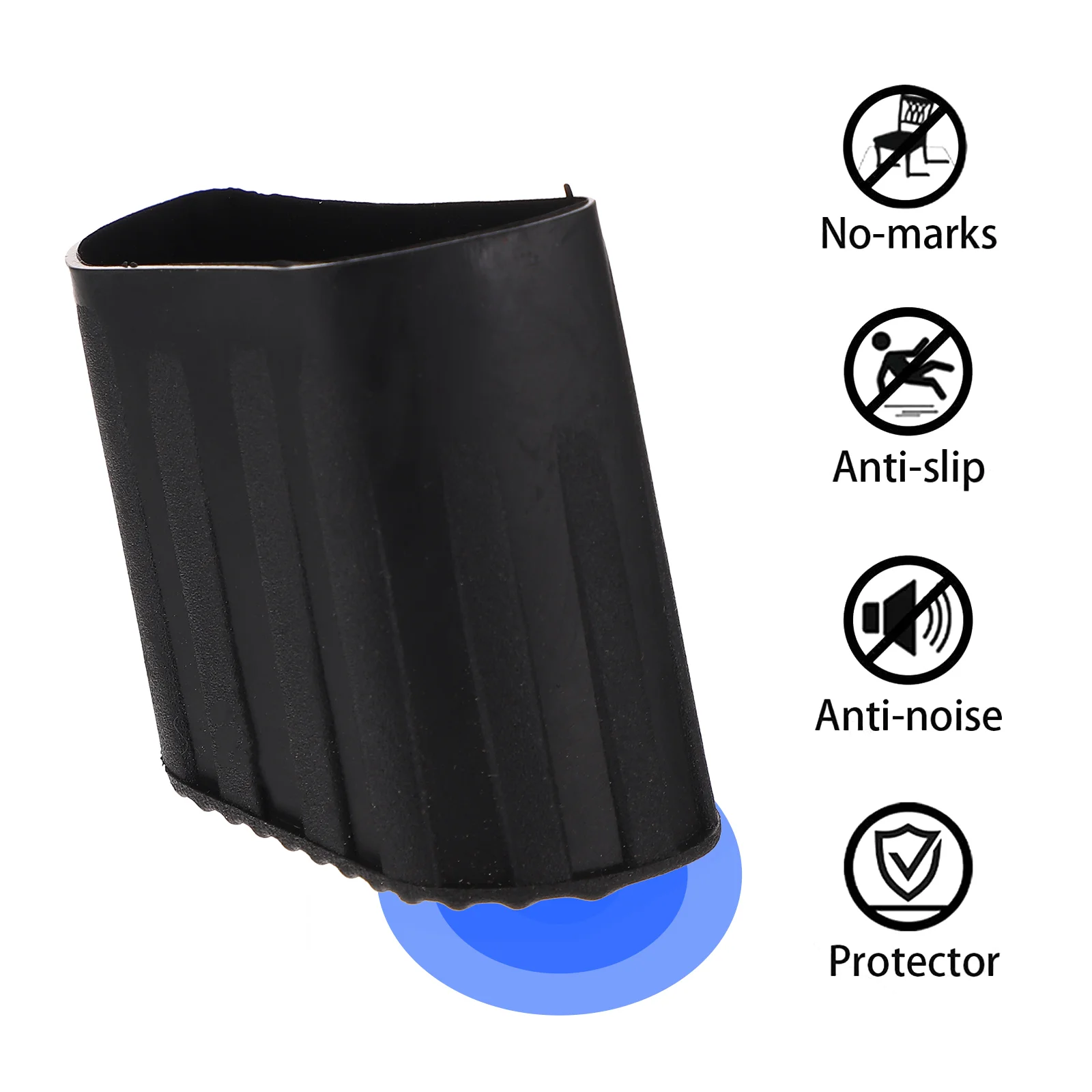 4 Pcs Step Ladder Feet Cover Folding Anti-Slip Leg Protective Pad Non-skid Foot Pads Furniture Leg Pads Rubber Chair Feet Step