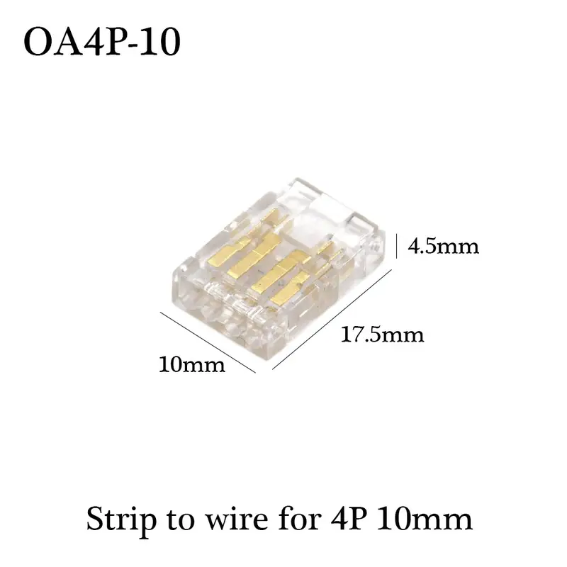 COB LED Wire Connector 5 8 10mm Connection Solderless Mini Buckle FCOB RGB CCT LED Strip Lights 2 3 4 Pin No Dark Area Connector - Image 17