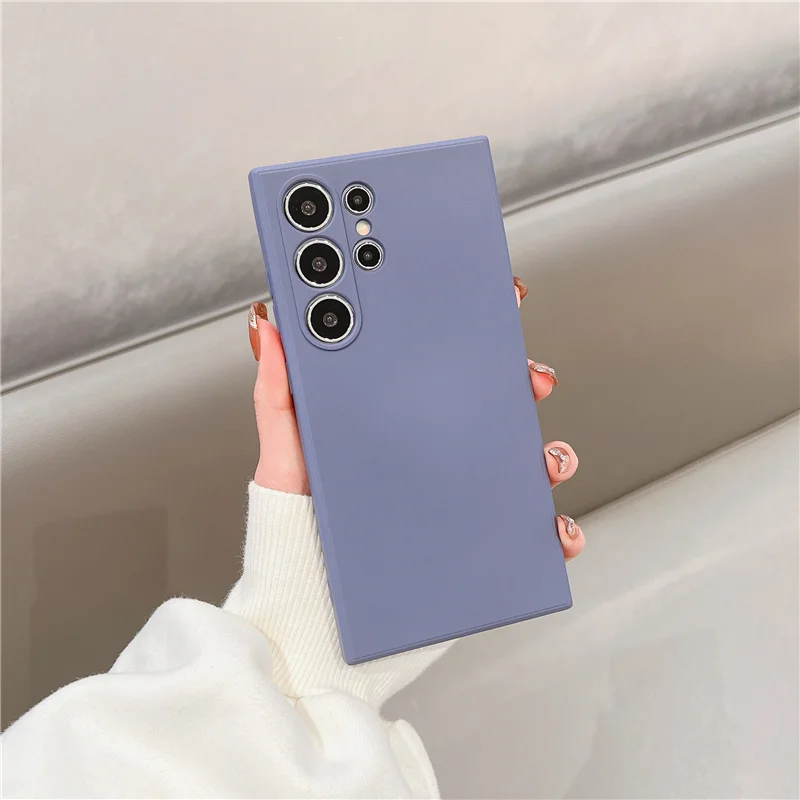 Premium Liquid Silicone Shockproof Phone Case with Soft Square Frame Design