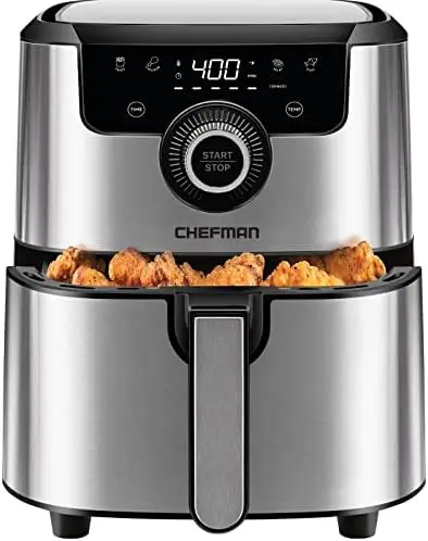 

Air Fryer Healthy Cooking, 4.5 Qt,User Friendly and Dual Control Temperature, Nonstick Stainless Steel, Dishwasher Safe Basket,