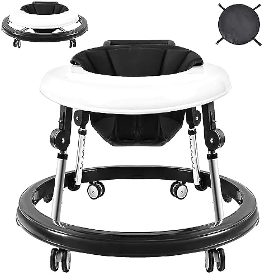 

Infant Toddler Walker with Foot Pads, Anti-Fall Baby Walkers and Activity Center Bouncer Combo for Boys and Girls 6-24 Months…