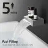 Bathtub Showers Faucet Set with Waterfall Tub Spout Shower System 3-Function Shower Faucets Sets with 10 Inch Rain Shower Head 5