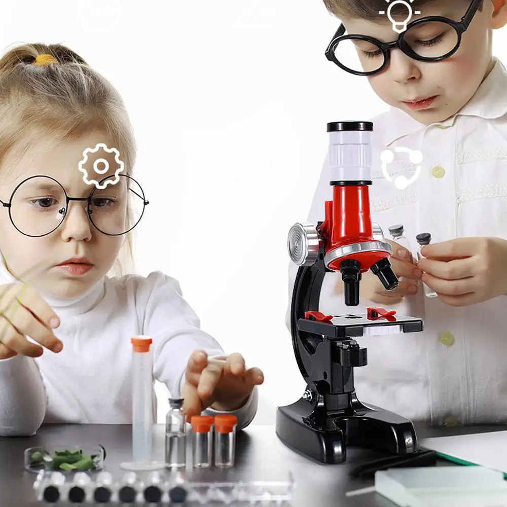 Compre Kit De Microscopio Para Principiantes Para Niños 120-1200x Con  Microscopio Corporal De Metal, Toboganes De Plástico, Luz Led Y Caja y  Juguetes De Ciencia de China por 19.52 USD