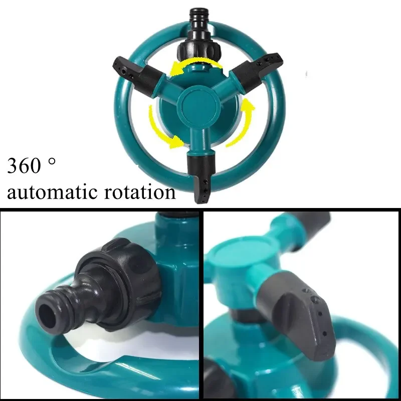 Garden Sprinkler 360 Degree Automatic Rotating Water Spray for Garden Lawn Irrigation